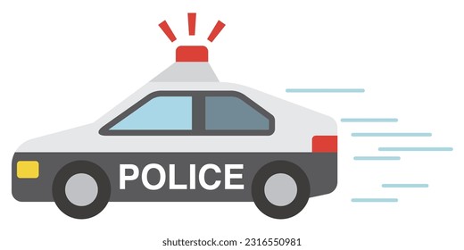 Vector illustration of police car