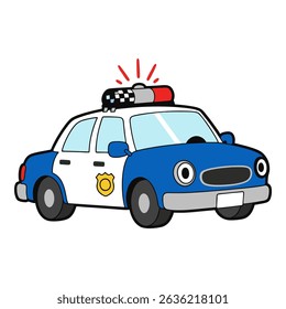 vector illustration of a police car