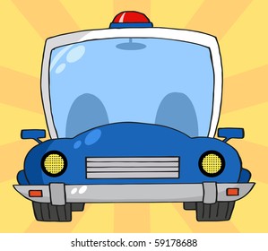 Vector Illustration Police Car