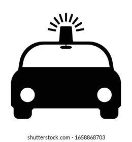 Vector illustration police car. Police car isolated on white background