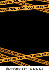 Vector Illustration of a Police Line Tape Design Background Border