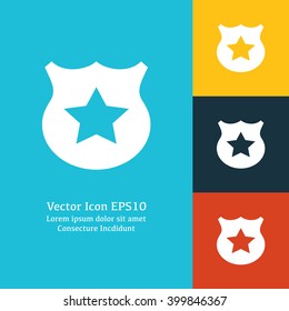 Vector illustration of police sign icon