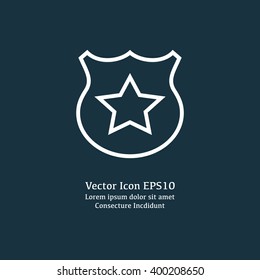 Vector illustration of police sign icon