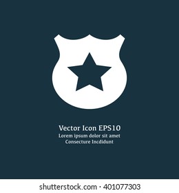 Vector illustration of police sign icon