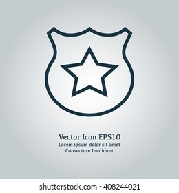 Vector illustration of police sign icon