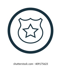 Vector illustration of police sign icon