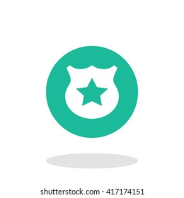 Vector illustration of police sign icon