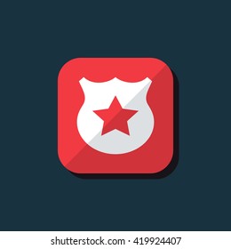 Vector illustration of police sign icon