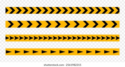 Vector illustration of Police Tape set isolated on transparent background