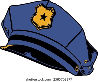 vector illustration of a policeman hat