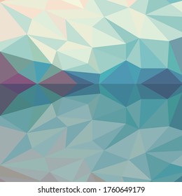 Ilustración del vector:  paisajes abstractos ligonales con montañas y reflexión en el agua. Diseño geométrico para tarjetas, carteles, impresos textiles