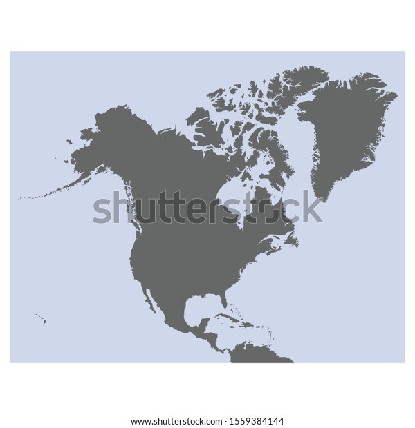 Vector Illustration Political Map North America Stock Vector (Royalty ...