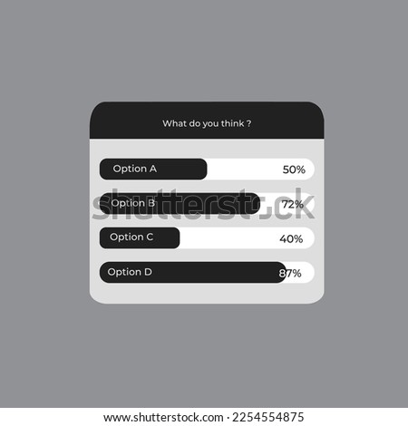 Vector illustration polling with option concept. Instagram polling interface. Voting for opinion, rating choice option. Instagram template.
Asking opinion. asking reccomendation.
