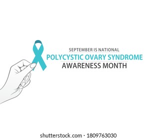 vector illustration of Polycystic Ovary Syndrome Awareness Month poster design.