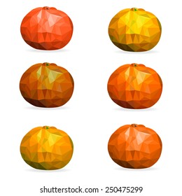 Vector illustration of polygon mandarin.