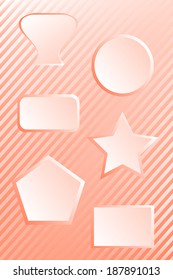 Vector illustration: Polygon pins or art gallery on a vintage wall.
