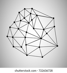 Vector illustration with polygonal abstract form.