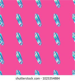 Vector illustration. Polygonal blue crystals on a red background.
