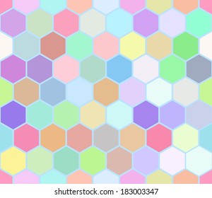 Vector illustration of polygonal colorful seamless pattern.