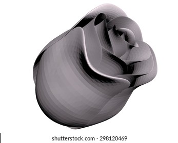 Vector illustration polygonal rose. Isolated. 3D. EPS 8.