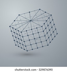 Vector illustration of a polygonal shape of the points.