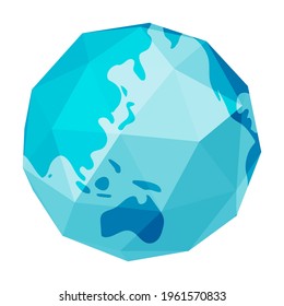 Vector Illustration of polygonized earth ( globe )
