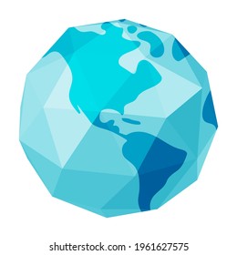 Vector Illustration of polygonized earth ( globe )