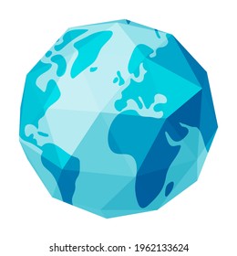 Vector Illustration of polygonized earth ( globe )