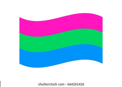 Vector Illustration Polysexual Flag On White Stock Vector (Royalty Free ...