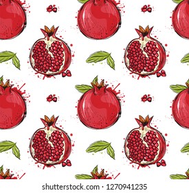 Vector illustration, pomegranate