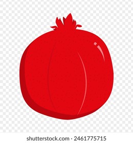 Vector illustration of pomegranate fruit on transparent background