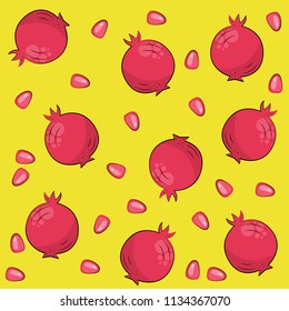 Vector illustration of pomegranate pattern