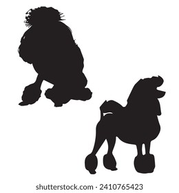 Vector Illustration of Poodle Silhouette