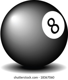 vector illustration of pool 8 ball
