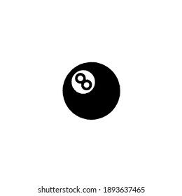 Ilustración vectorial de la bola de billar número ocho