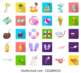 Vector illustration of pool and swimming logo. Collection of pool and activity vector icon for stock.