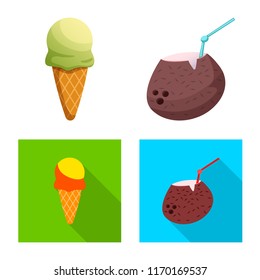 Vector illustration of pool and swimming symbol. Collection of pool and activity stock vector illustration.