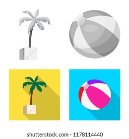 Vector illustration of pool and swimming symbol. Set of pool and activity stock symbol for web.