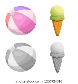 Vector illustration of pool and swimming symbol. Set of pool and activity stock symbol for web.