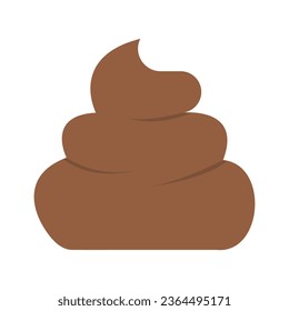 Vector illustration of a poop. Pet poop.