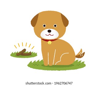 Vektorgrafik eines Polierhundes (nach dem Hund aufräumen)