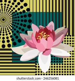 Vector illustration of a pop art image of a flower.