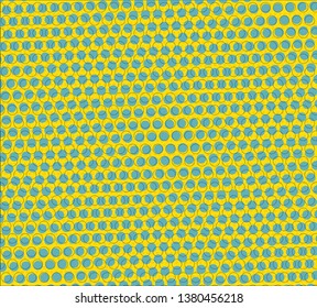 Vector illustration pop art retro comic background, yellow color, lightning blast halftone dots, lights