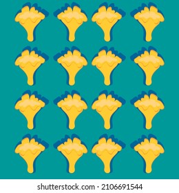 Vector illustration of pop art retro pattern with mushrooms. Pattern texture with mushrooms .