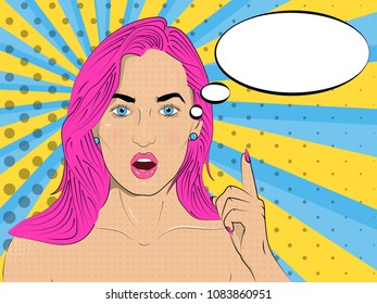 Vector illustration of pop art style. Vector colorful background in pop art retro comic style.