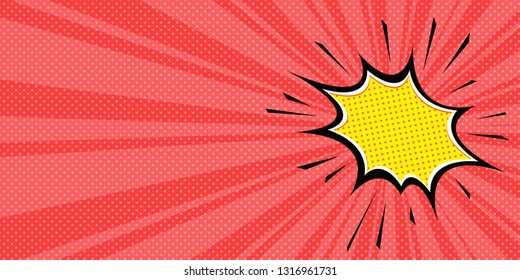 Vector illustration in pop art style. Comic book style. Abstract background with place for text