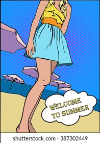 vector illustration in pop art style.concept for relaxing