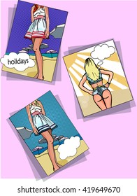 vector illustration in pop art style.concept for relaxing
