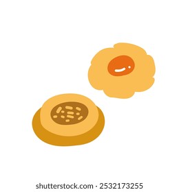  Vector illustration of  pop and simple cookies.