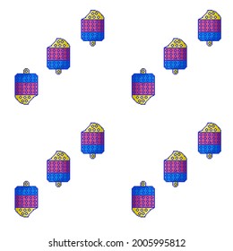 vector illustration of a pop it toy in pixels pattern for children